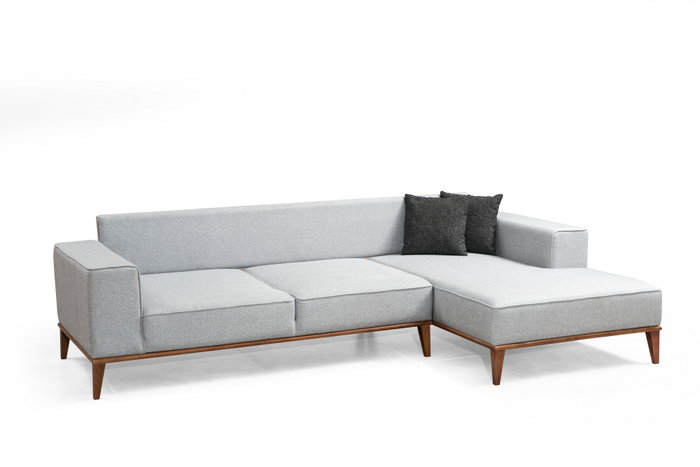 Atelier Del Sofa Montana Corner Right (L3+Chl) Sofá Cama Esquinero Gris Claro 288 x 160 cm